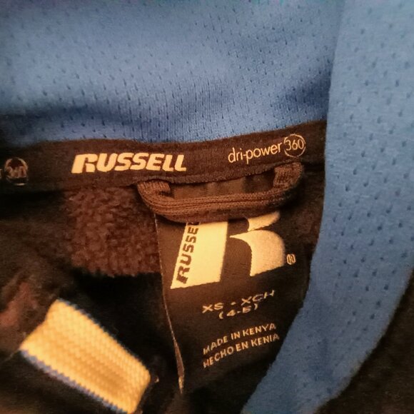 EUC: Boys' Russell Size 4/5 Black Athletic Pullover Hoodie - Picture 3 of 3